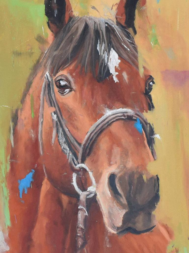 Original Abstract Expressionism Horse Painting by Shaun Burgess