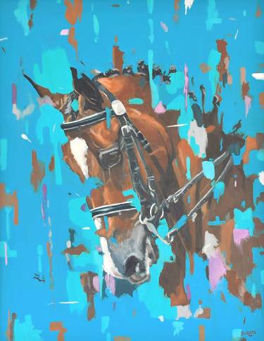 Print of Horse Paintings by Shaun Burgess