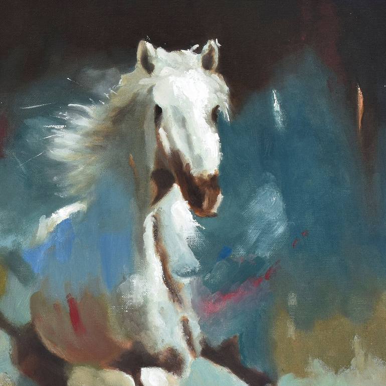 Original Abstract Expressionism Horse Painting by Shaun Burgess