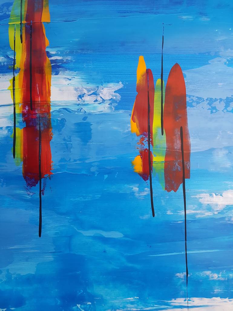 Original escapism Abstract Painting by Helen Hollemans