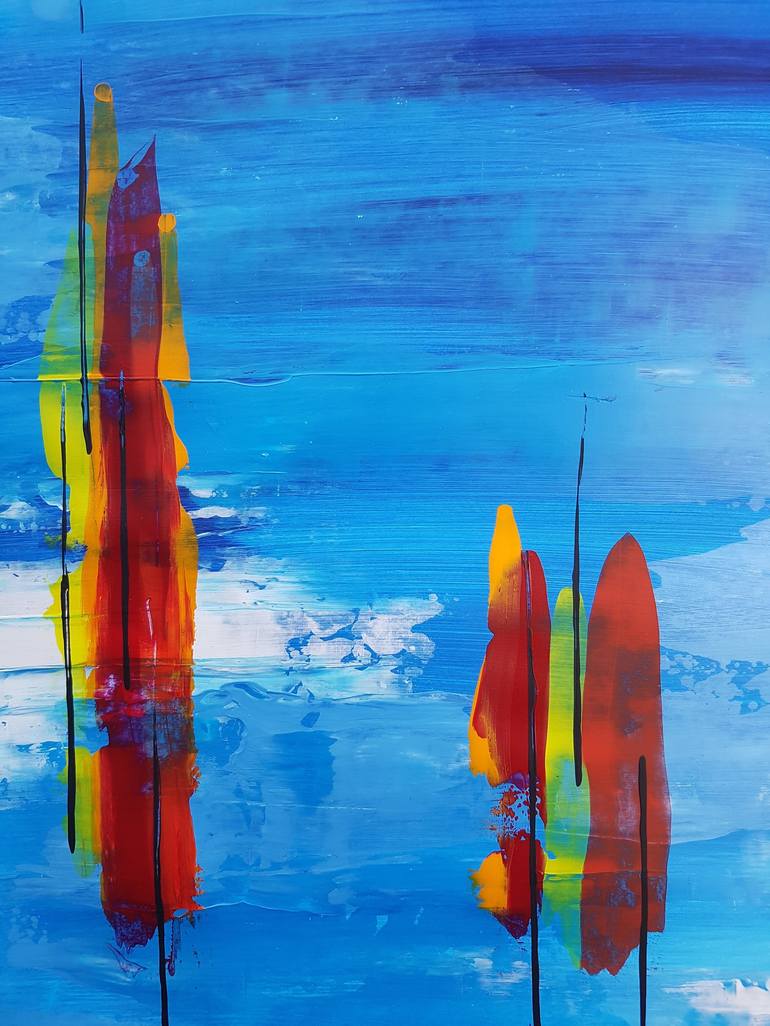 Original escapism Abstract Painting by Helen Hollemans