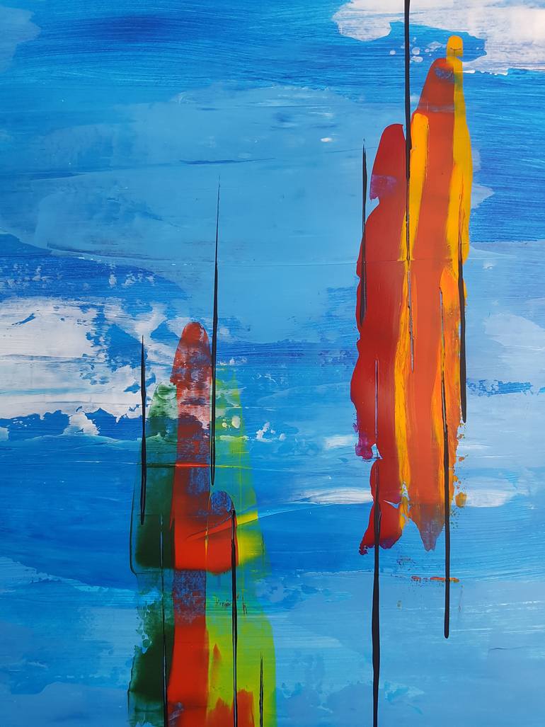 Original Modernism Abstract Painting by Helen Hollemans