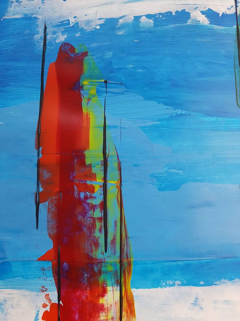 Original Modernism Abstract Painting by Helen Hollemans