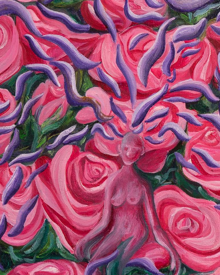 Original Figurative Floral Painting by Fanny Jemmely