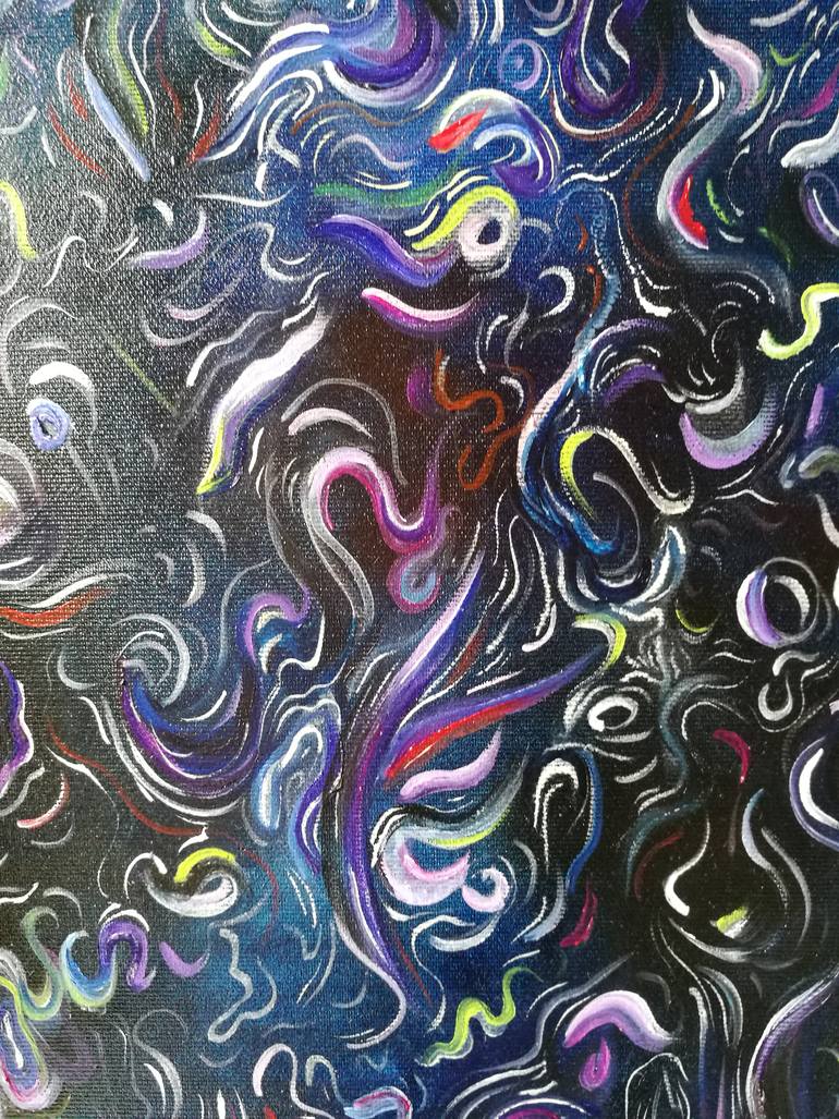 Original Documentary Abstract Painting by Fanny Jemmely
