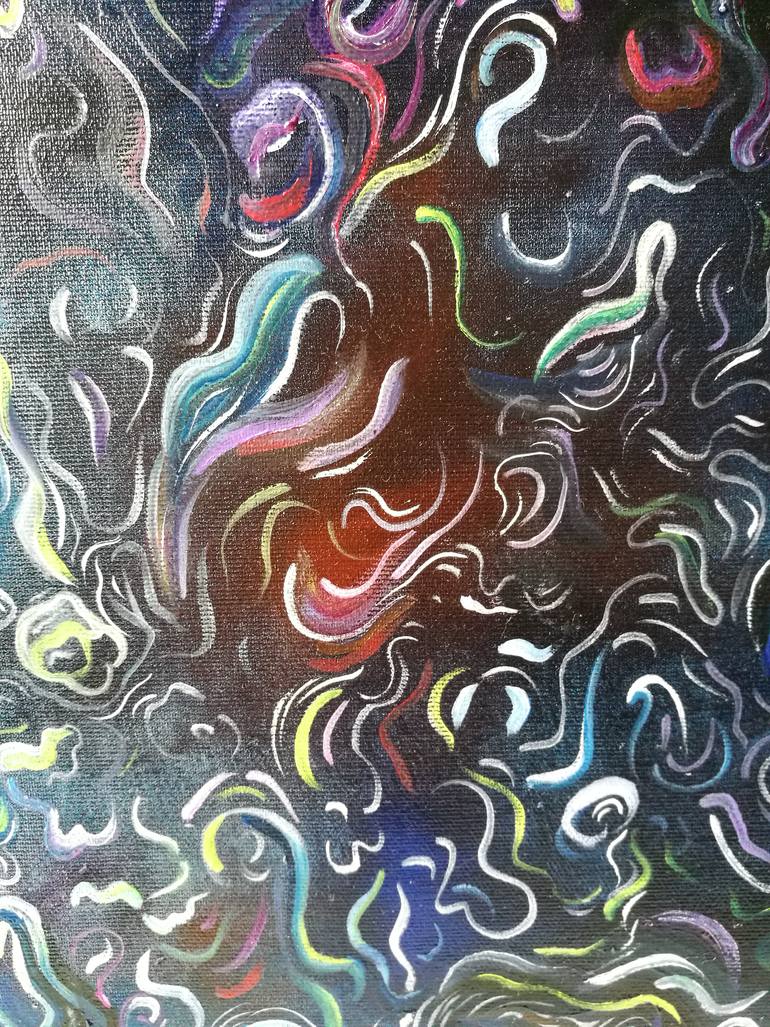 Original Documentary Abstract Painting by Fanny Jemmely