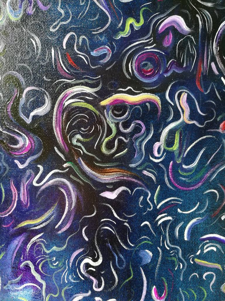 Original Documentary Abstract Painting by Fanny Jemmely