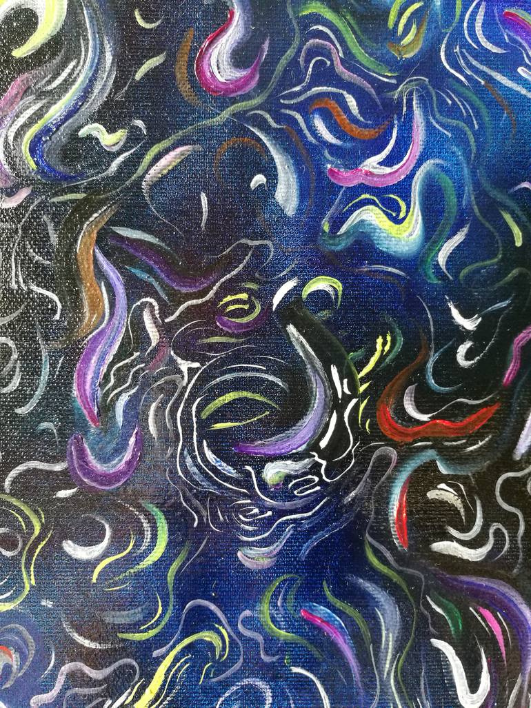 Original Documentary Abstract Painting by Fanny Jemmely