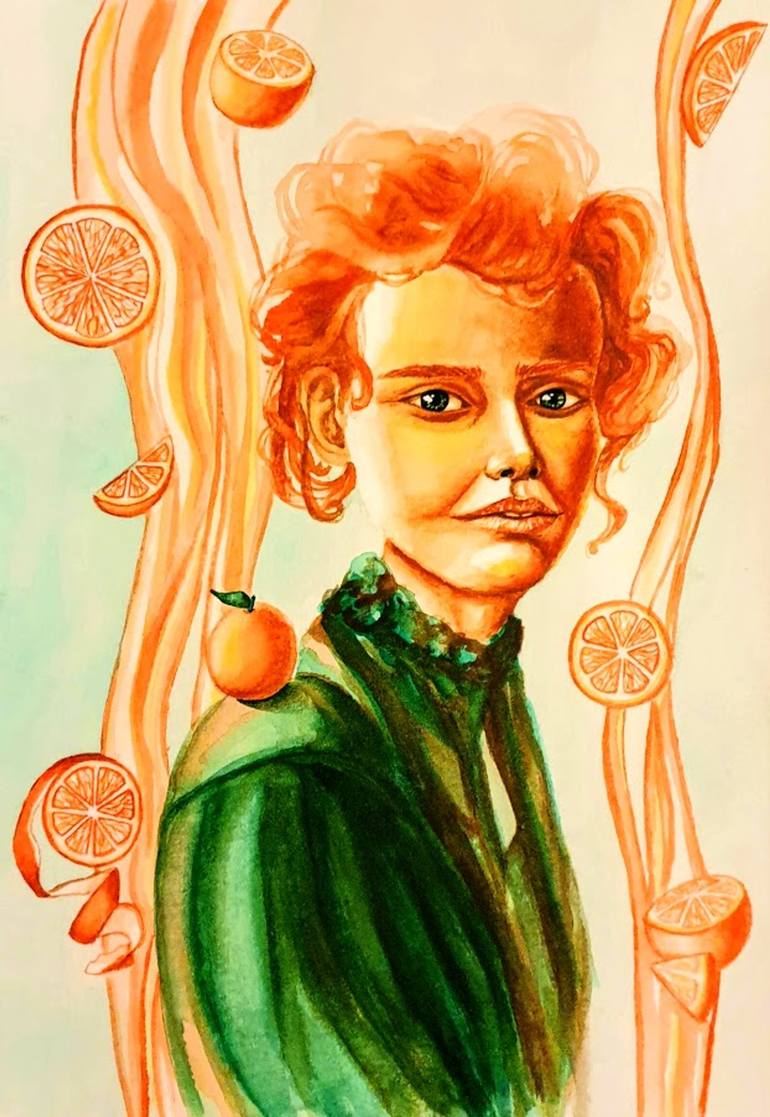 Tangerines Painting by Bianca-Maria Bolum | Saatchi Art