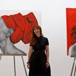 ARINA with her paintings by ARINA   Gordienko