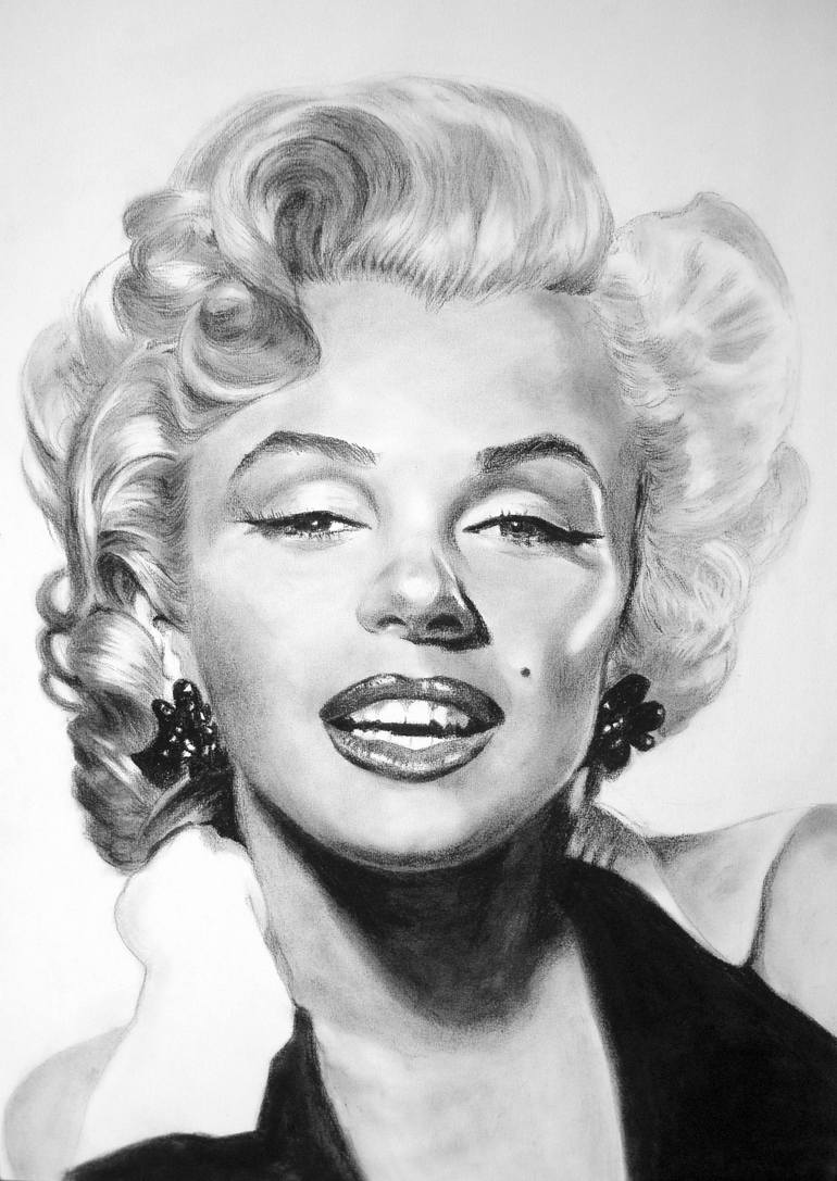 SOLD Marilyn Monroe Drawing by Frency Vi | Saatchi Art