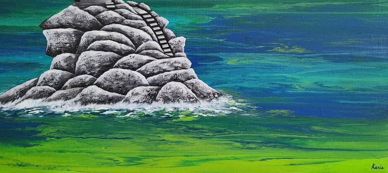 Original Conceptual Beach Painting by Karis Kim