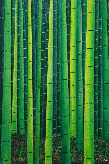 Original Abstract Tree Paintings by Karis Kim