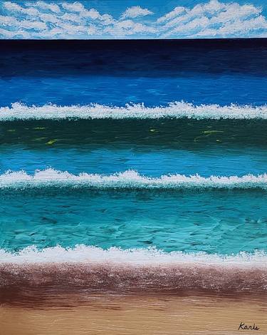 Original Abstract Seascape Paintings by Karis Kim