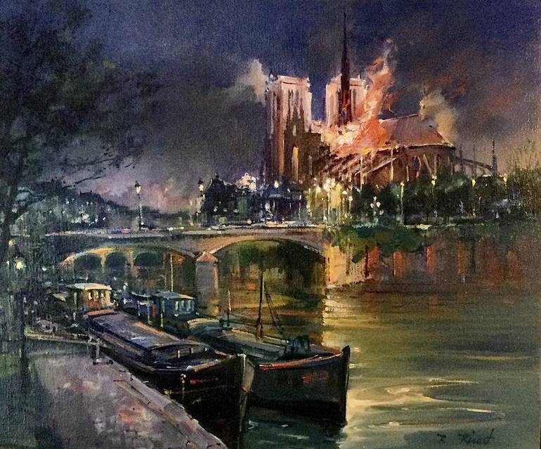 Original Documentary Cities Paintings by Robert Ricart