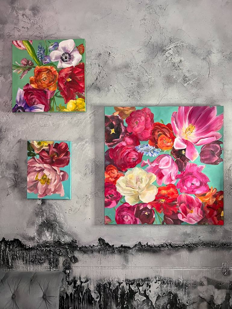 Original Contemporary Floral Painting by VICTO ARTIST