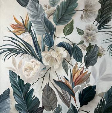Original Fine Art Floral Paintings by VICTO ARTIST