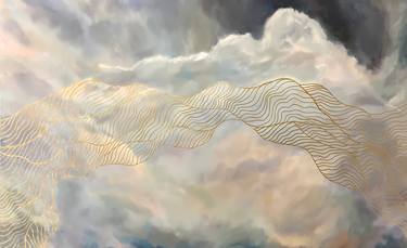 Skyward Dreams | Minimalist clouds Abstract landscape art thumb