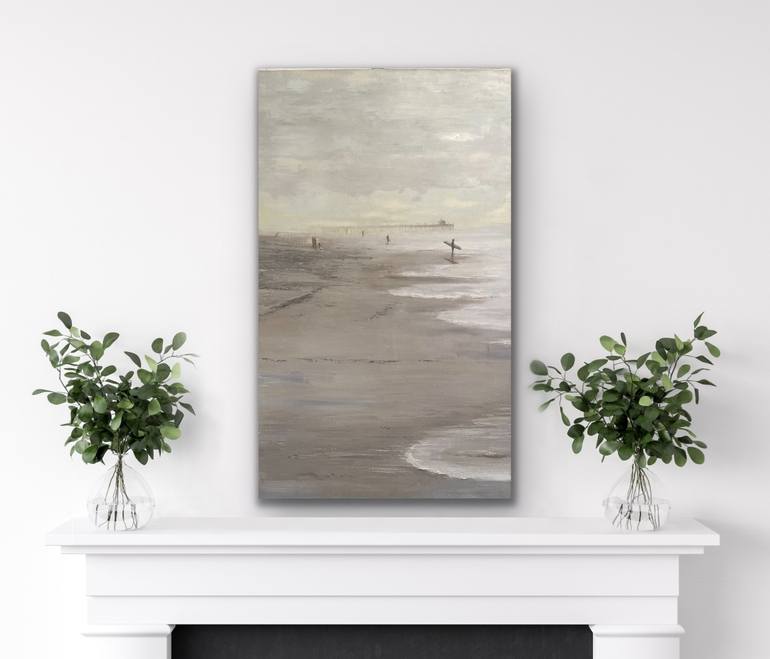 Original Abstract Beach Painting by VICTO ARTIST