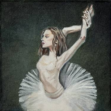 Three Graces of Ballet 2 | Contemporary ballerina painting thumb