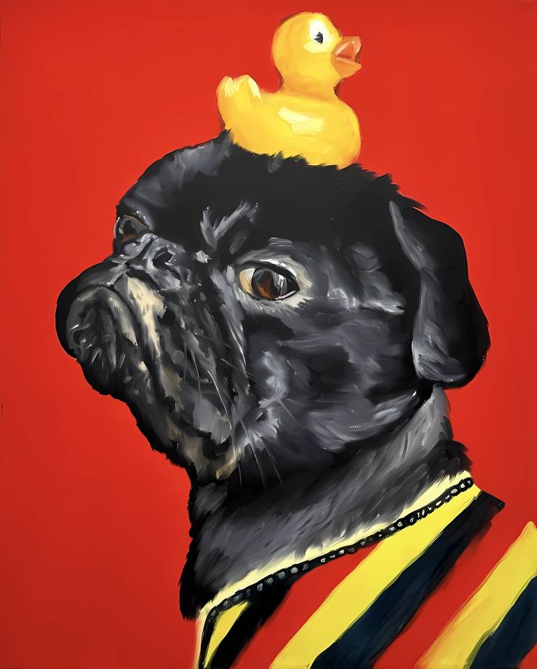Dog's Duck 1 Painting by VICTO ARTIST