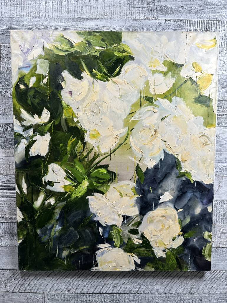 Original Abstract Floral Painting by VICTO ARTIST
