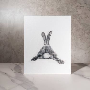 Bunny 4 Abstract Monochrome Rabbit Hind Legs Minimalist Art thumb
