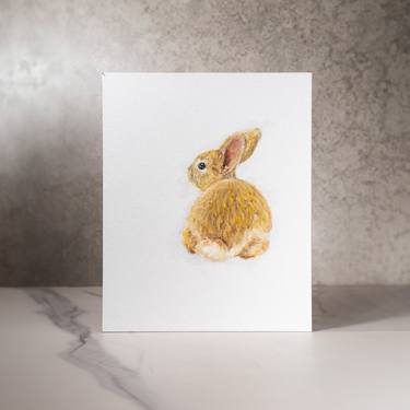 Bunny 1 Golden Serenity: A Tranquil Rabbit Oil Painting thumb