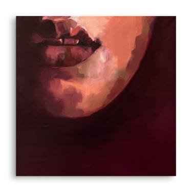 80х80 cm - Sensual Silence Intimate Terracotta Feminine Lips thumb