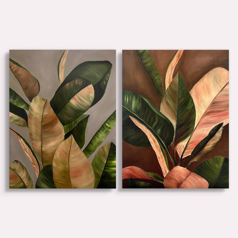 Original Contemporary Botanic Painting by VICTO ARTIST