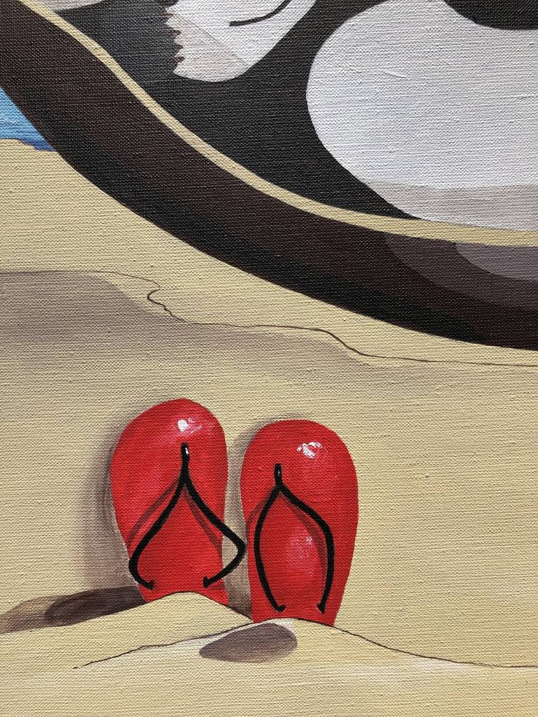 Original Figurative Beach Painting by VICTO ARTIST
