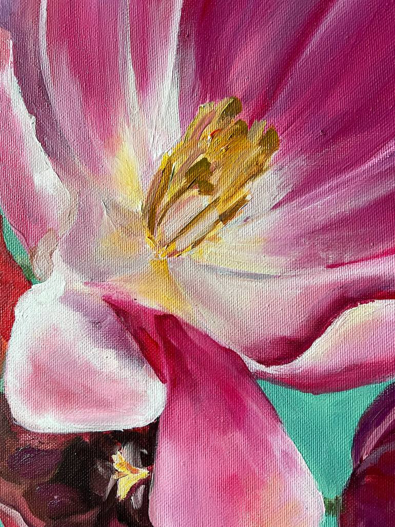 Original Figurative Floral Painting by Victo Artist
