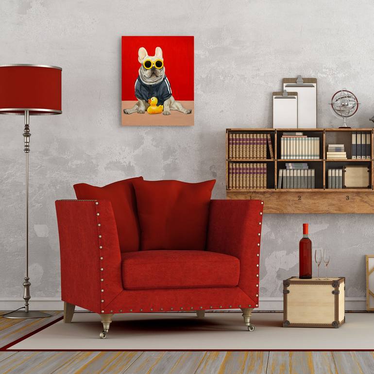 Original Pop Art Dogs Painting by VICTO ARTIST