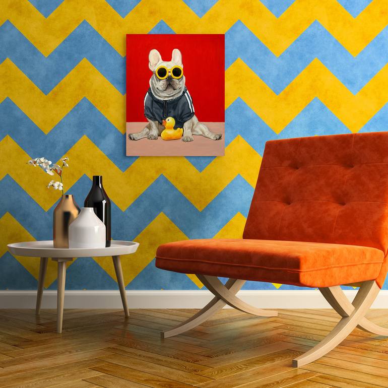 Original Pop Art Dogs Painting by VICTO ARTIST