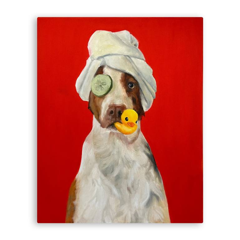 Original Contemporary Dogs Painting by VICTO ARTIST