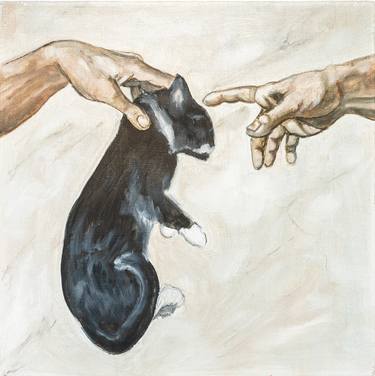 Original Classicism Cats Paintings by VICTO ARTIST