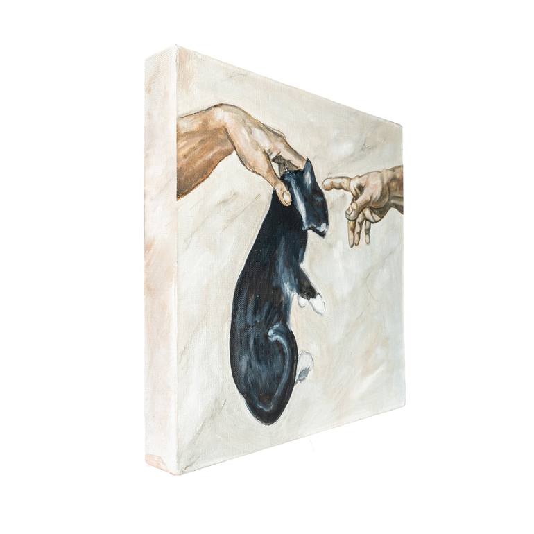 Original Classicism Cats Painting by Victo Artist