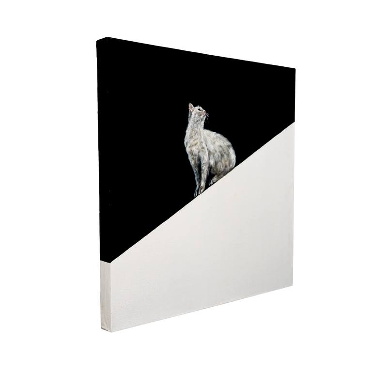 Original Black & White Cats Painting by Victo Artist