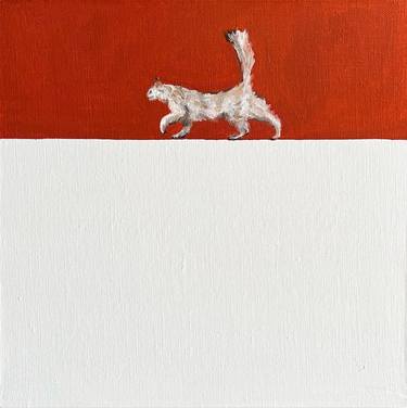 Original Abstract Expressionism Cats Paintings by Victo Artist
