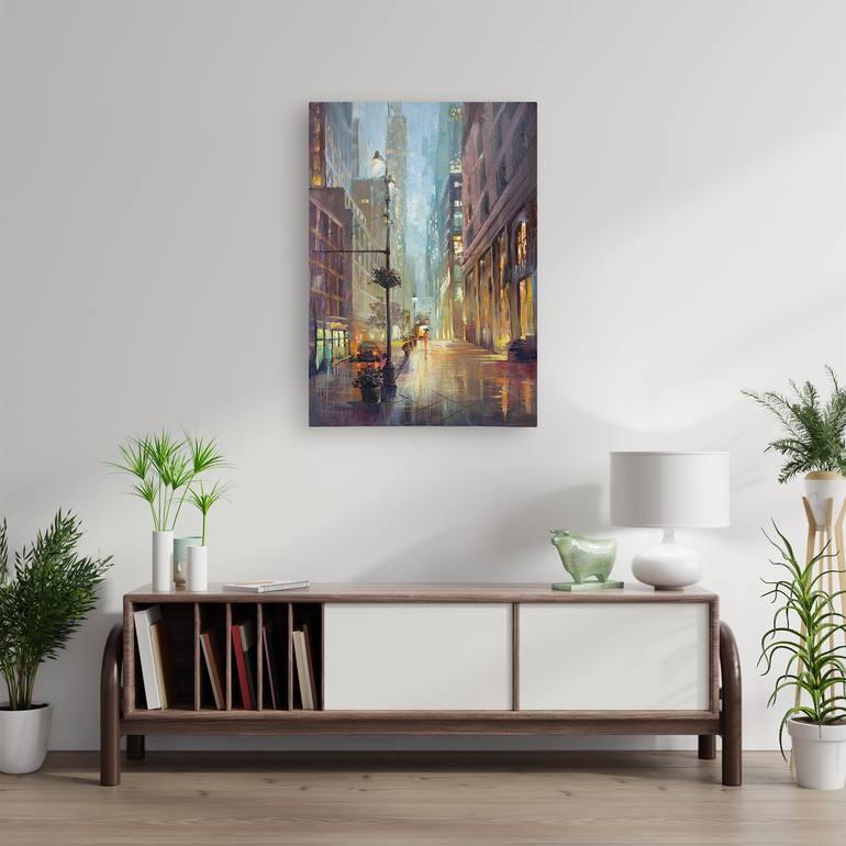 Original Impressionism Cities Painting by Victo Artist