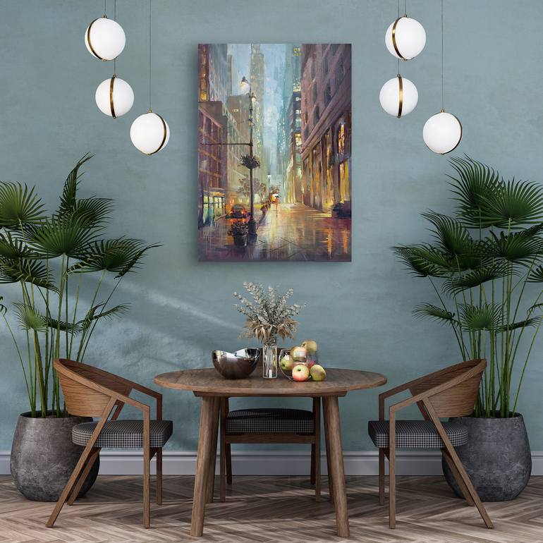 Original Impressionism Cities Painting by Victo Artist
