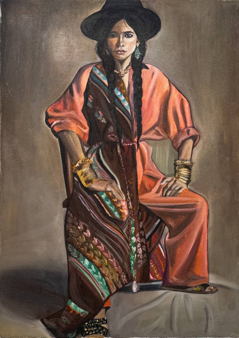 Original Figurative Travel Paintings by Victo Artist
