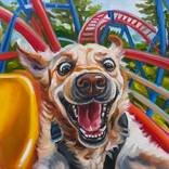 No Brakes | Dog on Rollercoaster by VICTO ARTIST