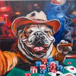 All In | Bulldog at the Poker Table by VICTO ARTIST
