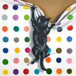 Spot the Cat | Cat Visiting Damien Hirst by VICTO ARTIST