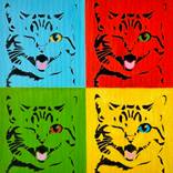 Pop Cat | Cat Visiting Warhol by VICTO ARTIST