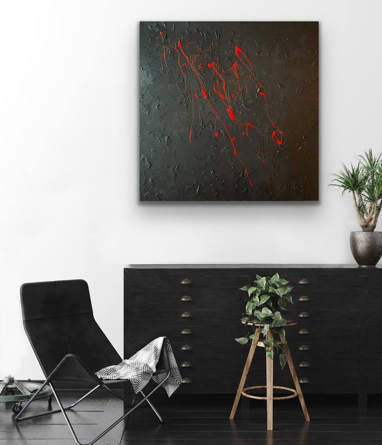 Original Abstract Mortality Painting by VICTO ARTIST