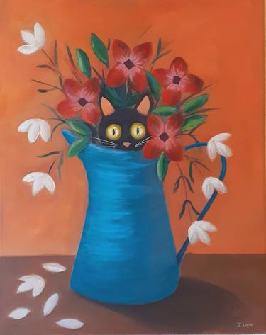 Original Cats Paintings by Idoia LaG