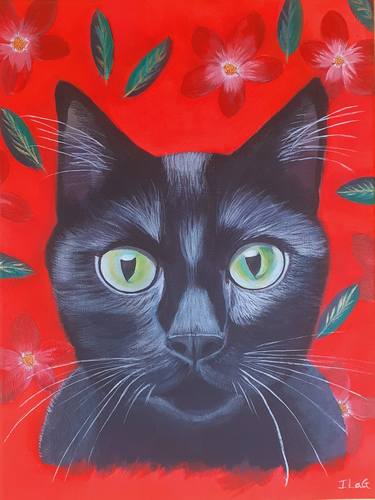 Original Contemporary Cats Paintings by Idoia LaG