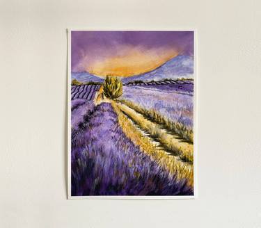 Lavender Forever - Watercolour and Charcoal thumb
